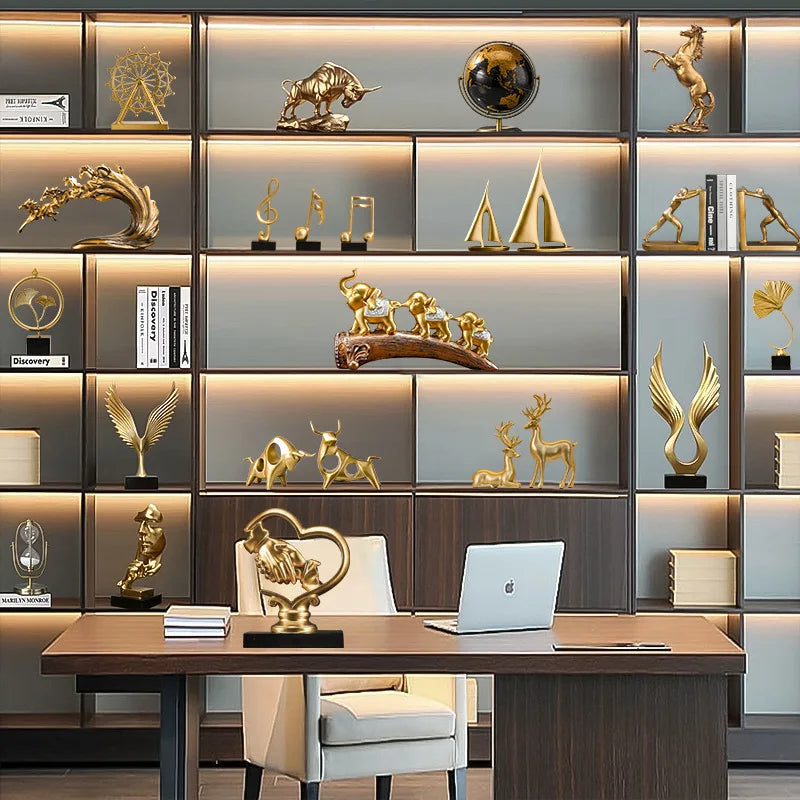 European Light Luxury Deer Decoration for Home or Office.