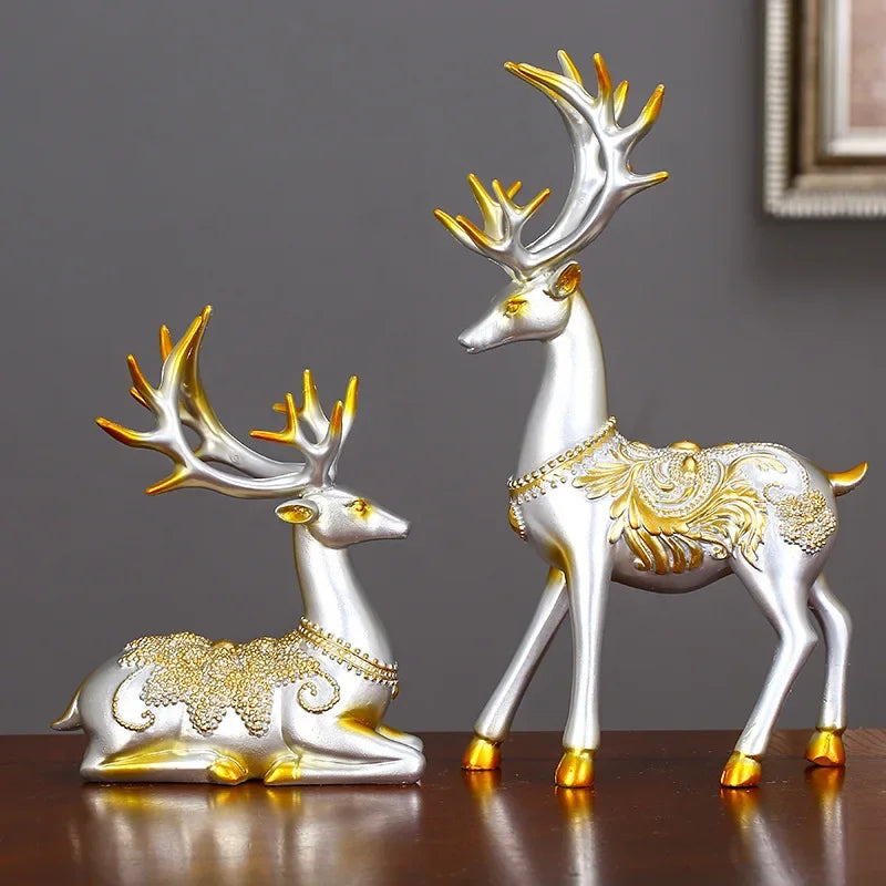 European Light Luxury Deer Decoration for Home or Office.